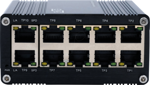 Комутатор, 10-портовий, гігабітний Ethernet