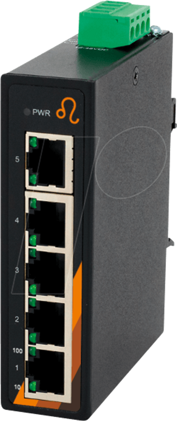 5-портовий промисловий комутатор Ethernet, компактний