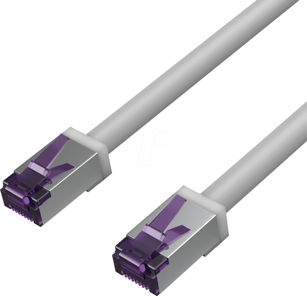 Патч-кабель Cat. 6A S/FTP, PIMF, сірий, 0.25 м