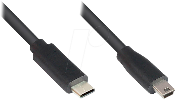 Кабель USB 2.0, роз'єм C - роз'єм Mini B, 0,3 м