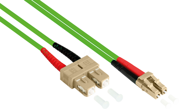 Дуплексна перемичка OM5 50/125µ LC/SC, LSZH, 0,5 м, зелена