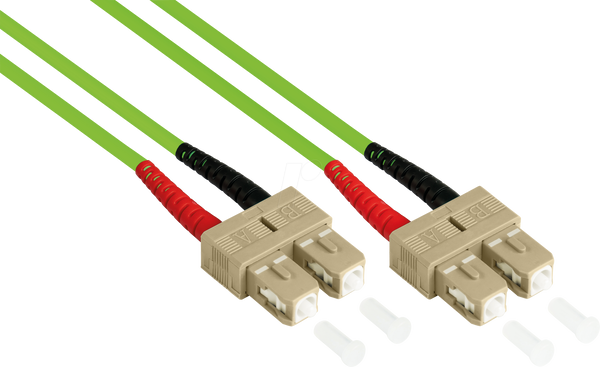 Дуплексна перемичка OM5 50/125µ SC/SC, LSZH, 0,5 м, зелена