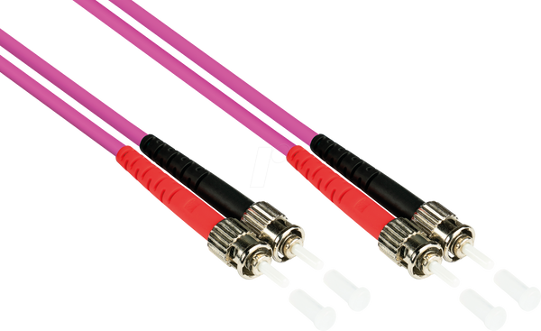 Дуплексна перемичка OM4 50/125µ ST/ST, 2 м, фіолетова