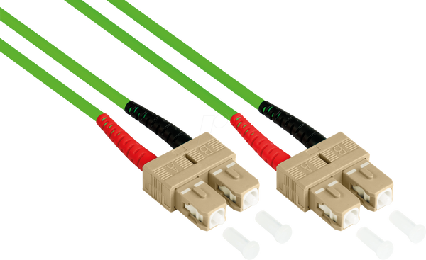 Дуплексна перемичка OM5 50/125µ SC/SC, LSZH, 5 м, зелена