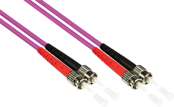Дуплексна перемичка OM4 50/125µ ST/ST, 20 м, фіолетова