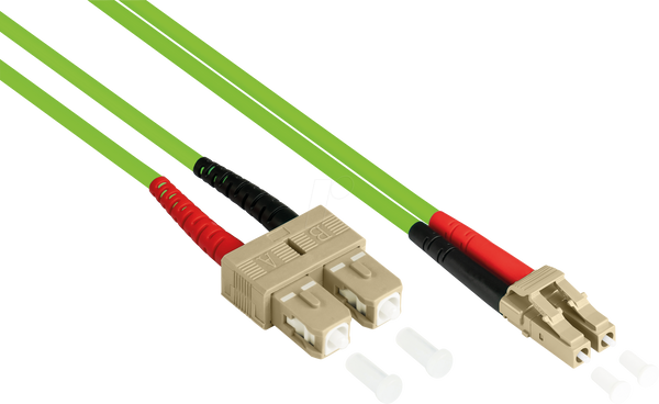 Дуплексна перемичка OM5 50/125µ LC/SC, LSZH, 30 м, зелена