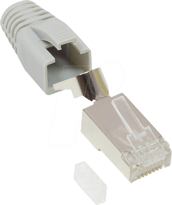 Роз'єм RJ-45 Cat.6A, комплект 1 шт. сірий