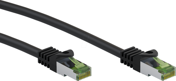 Патч-кабель Cat.8.1 S/FTP (PiMF), чорний, 20 м