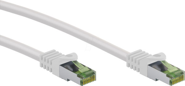 Патч-кабель Cat.8.1, S/FTP (PiMF), CU, білий, 0.50 м