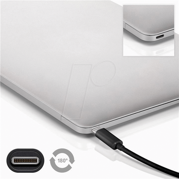 Кабель USB-C 3.0 2 м, чорний