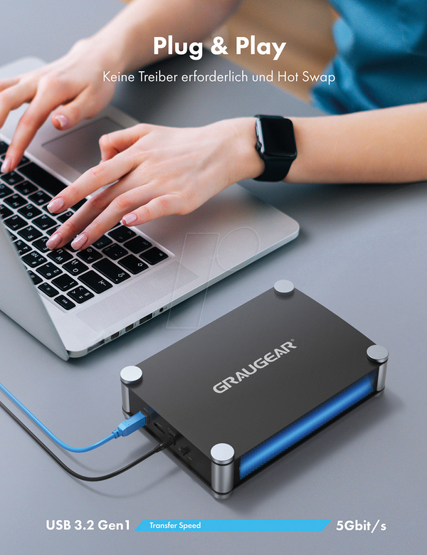 Внешний 5,25-дюймовый SATA-корпус, eSATA, USB 3.0