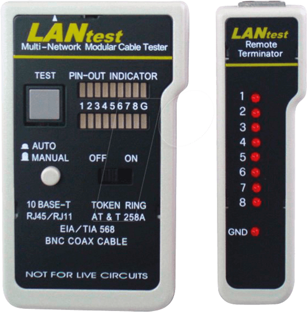 Кабельний тестер LANtest, мультимережевий