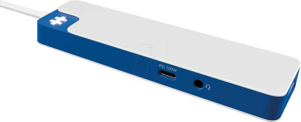 Порт-реплікатор/док-станція, USB-C, 9 портів, синій