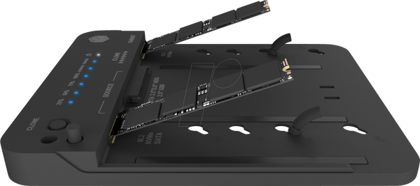 Подвійна док-станція та клонувальна станція: 2x M.2 NVMe та 2,5