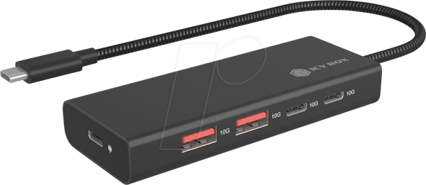 USB 3.1, 4-портовий концентратор, 2x USB-A, 2x USB-C + PD