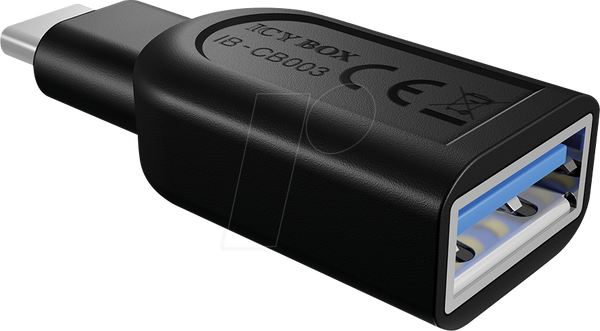 Перехідник USB 3.0, роз'єм C на порт A, чорний
