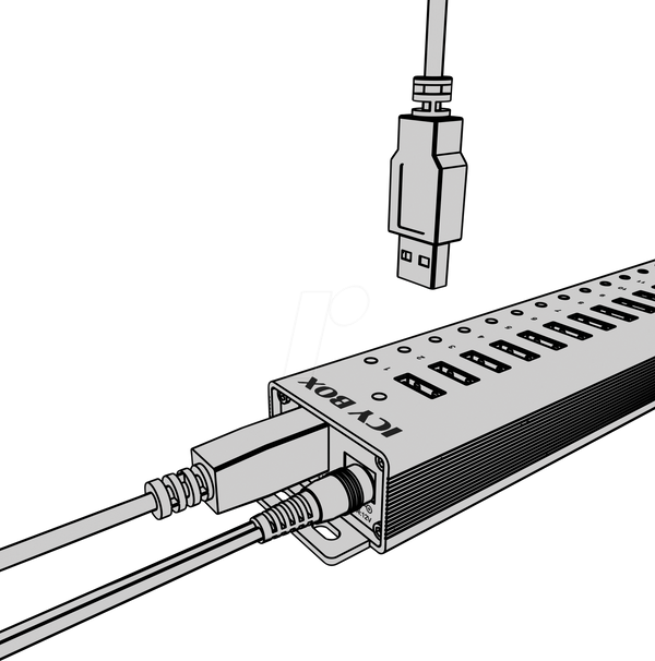 USB 3.0, 17-портовий концентратор, USB-A
