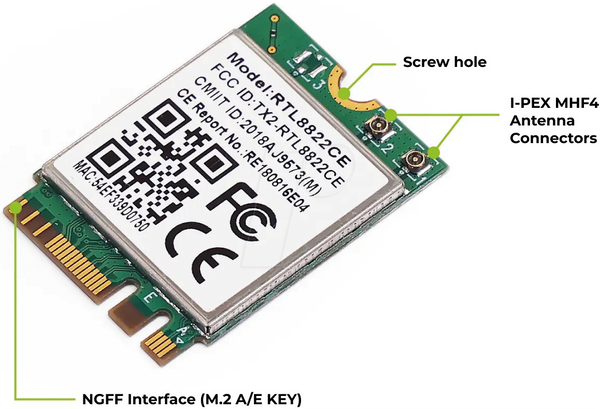 Модуль Wi-Fi/Bluetooth RTL8822CE, M.2 2230