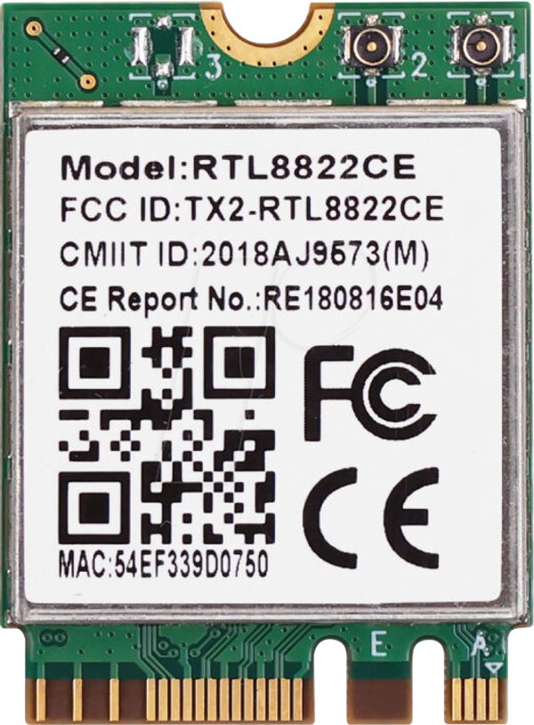 Модуль Wi-Fi/Bluetooth RTL8822CE, M.2 2230