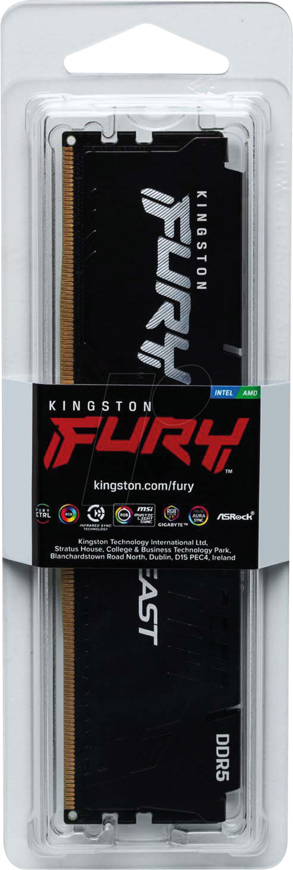 8 ГБ DDR5 6000 CL36 Kingston FURY Beast Black EXPO