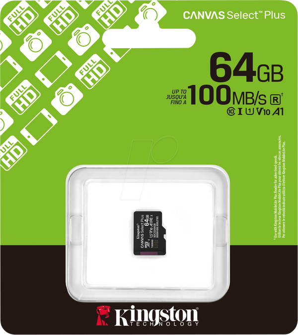 Карта пам'яті microSDXC, 64 ГБ, Canvas Select Plus