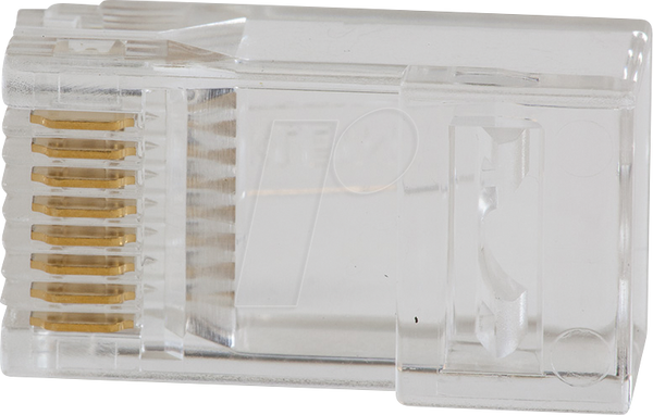 Модульний штекер RJ45, Cat.5e, прохідний, 50 штук