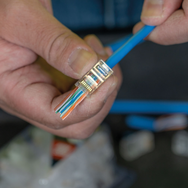 Модульний штекер RJ45, Cat.5e, прохідний, 50 штук