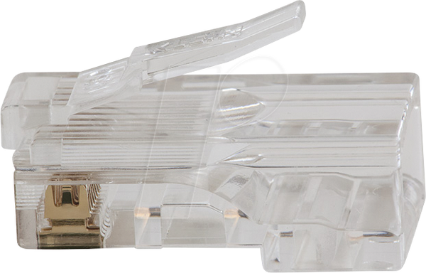 Модульний штекер RJ45, Cat.6, прохідний, 50 штук