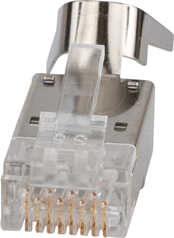 Модульний штекер RJ45, Cat.6a, прохідний, 50 штук