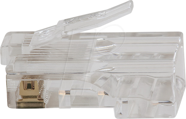 Модульний штекер RJ45, Cat.6, прохідний, 10 штук