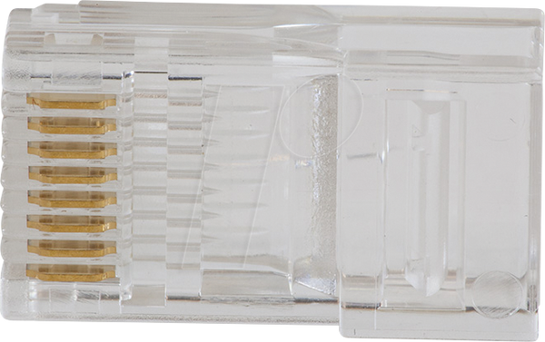 Модульний штекер RJ45, Cat.6, прохідний, 10 штук