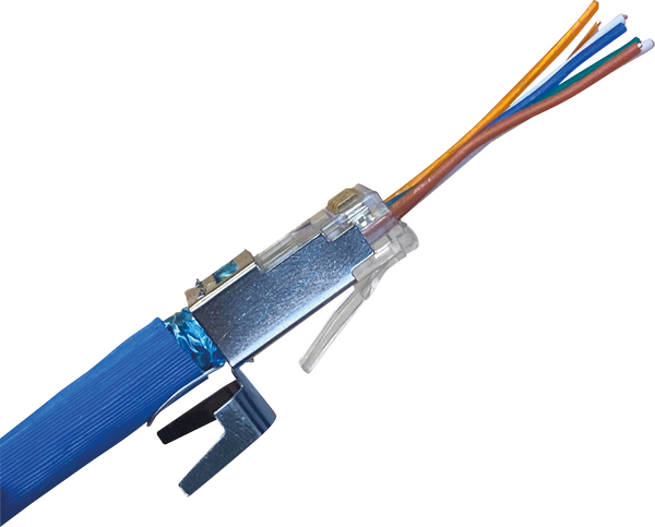 Модульний штекер RJ45, Cat.6a, прохідний, 100 штук