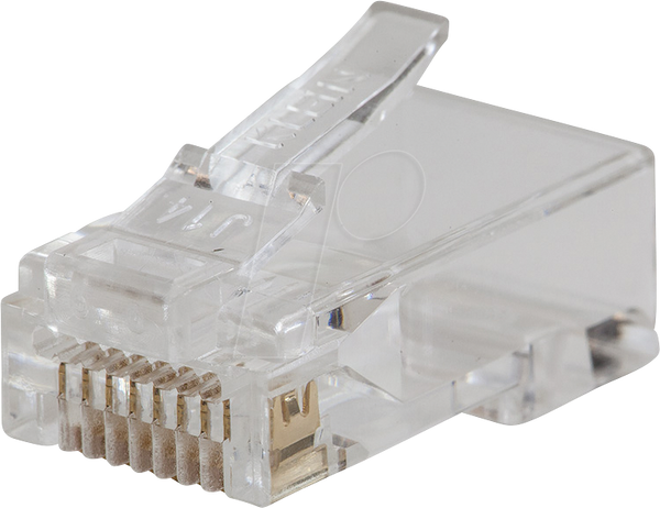 Модульний штекер RJ45, Cat.5e, прохідний, 200 штук