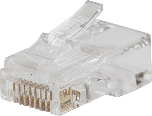 Модульний штекер RJ45, Cat.6, прохідний, 200 штук