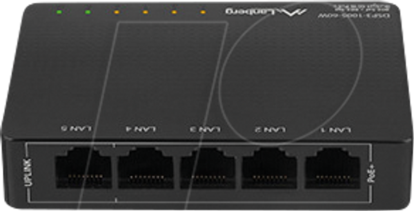 Комутатор, 5-портовий, гігабітний Ethernet, PoE