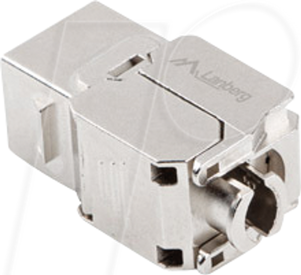 Модуль Keystone, розетка RJ45 Cat.7 FTP 180°, сріблястий
