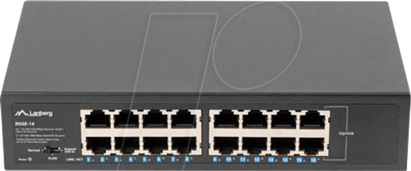 Комутатор, 16-портовий, гігабітний Ethernet