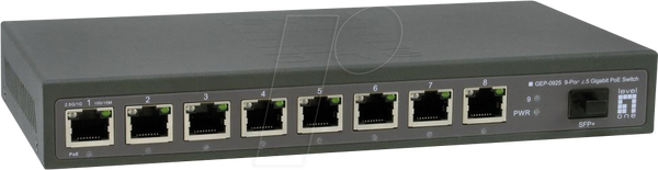 Комутатор, 9-портовий, гігабітний Ethernet, PoE
