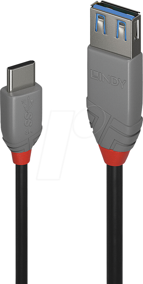 Кабель USB 3.1, роз'єм A - роз'єм C, 0,15 м