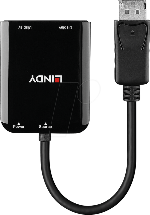 Адаптер DisplayPort, роз'єм DP на 2 порти HDMI, 4K 60 Гц