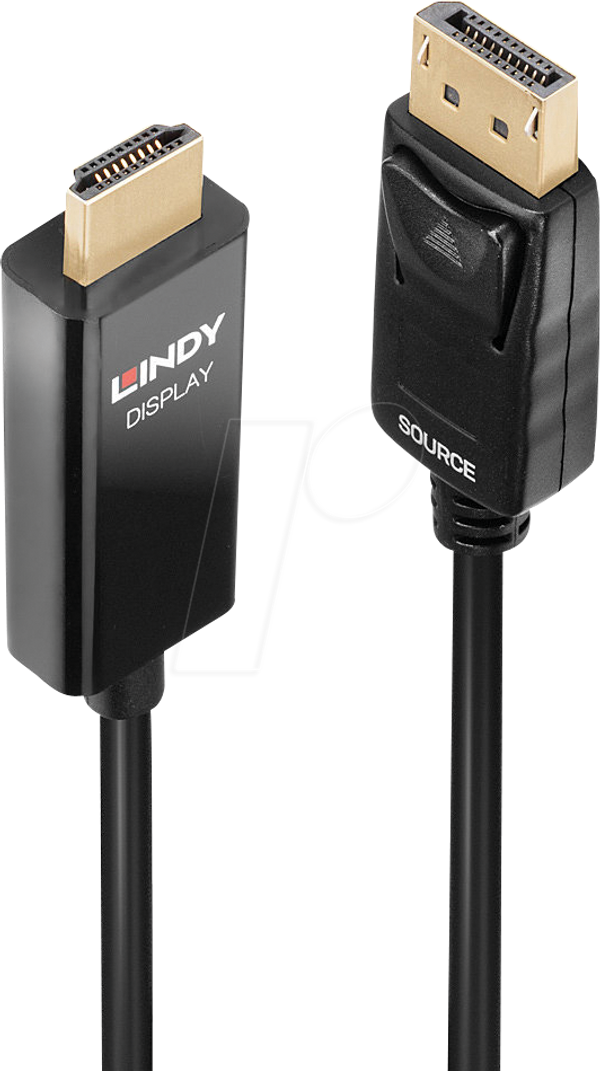 DP 1.2 на HDMI A чоловічий, 1.0 м, активний, HDR, 4K/60 Гц,