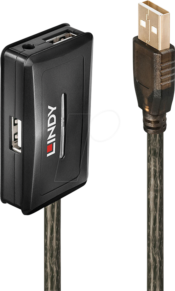 USB 2.0 концентратор, 4-портовий, подовжувач, активний, 10 м