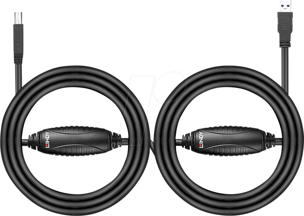 Активний кабель USB 3.0, роз'єм A > роз'єм B, 10 м