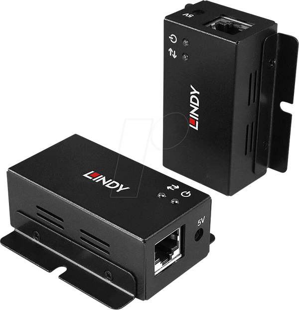 USB 2.0 концентратор, 2 порти, подовжувач, Cat.6, 50 м