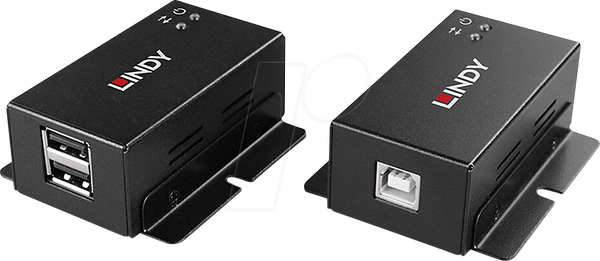 USB 2.0 концентратор, 2 порти, подовжувач, Cat.6, 50 м