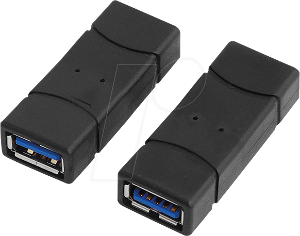 Перехідник USB 3.0, USB-A/F до USB-A/F, чорний