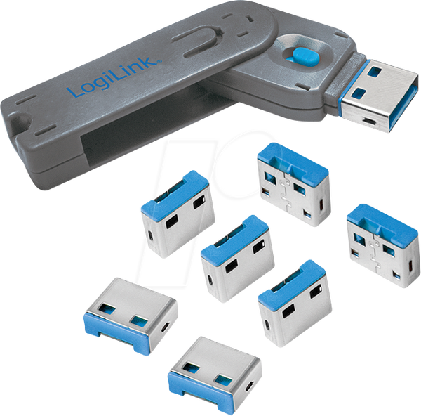 Блокувальник портів USB-A (1x ключ і 8x замків)