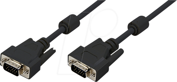 Кабель VGA, HD15/M - HD15/M, 1080p, 2x ферит, чорний, 20 м