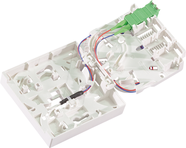 FTTH термінальна коробка, 1x LCD/APC, з 20-метровим з'єднувальним кабелем