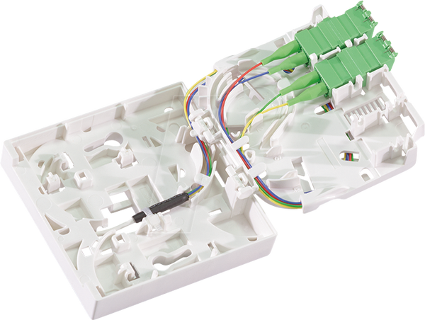 Термінаційна коробка FTTH, 2x LCD/APC, з 40-метровим з'єднувальним кабелем